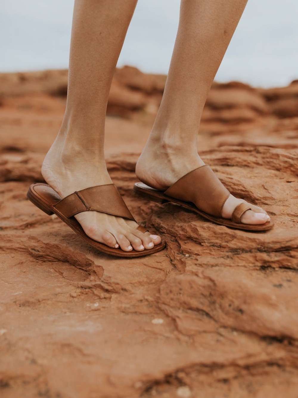 Free People Sant Antoni slide asymmetrical strap toe loop saddle brown 38